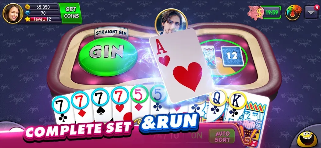Gin Rummy Plus: Fun Card Game (Джин Рамми Плюс) [МОД Много денег] APK Android Screenshot 4