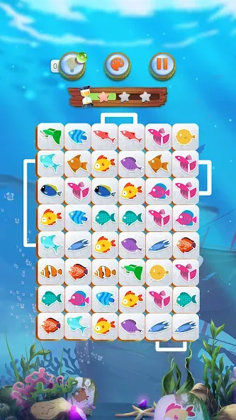 Mahjong Connect Fish World (Мацзян Коннект Рыбный Мир) [МОД Меню] APK Android Screenshot 3