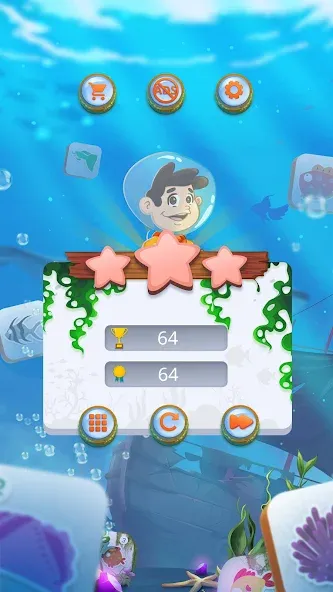 Mahjong Connect Fish World (Мацзян Коннект Рыбный Мир) [МОД Меню] APK Android Screenshot 5