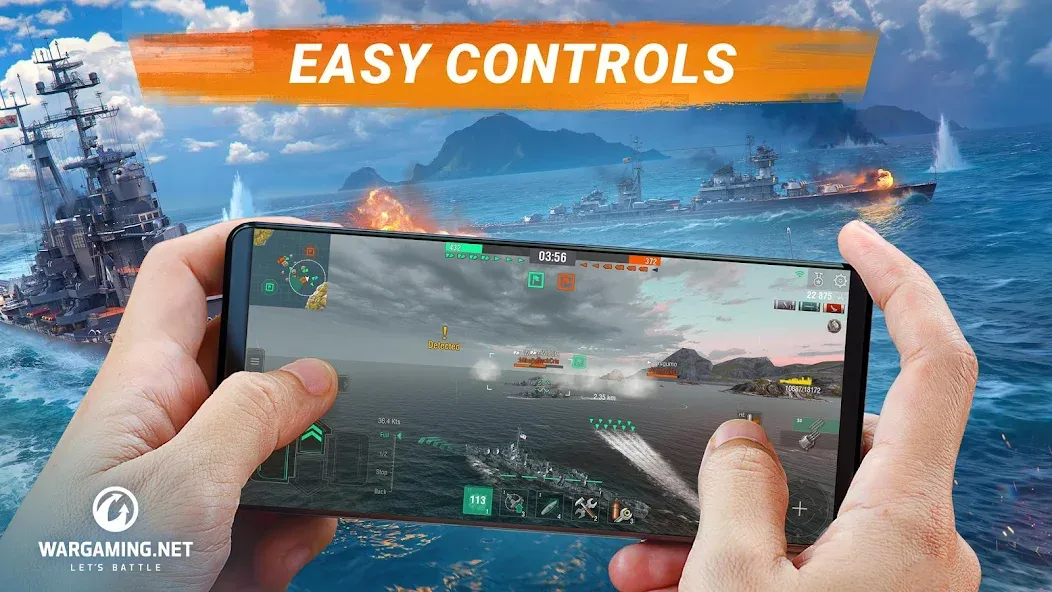 World of Warships Blitz War (Ворлд оф Варшипс Блиц Вар) [МОД Все открыто] APK Android Screenshot 1