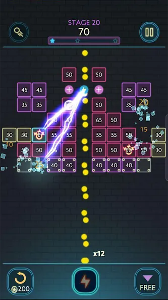 Neon bricks [МОД Бесконечные монеты] APK Android Screenshot 2