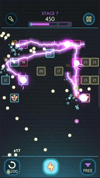 Neon bricks [МОД Бесконечные монеты] APK Android Screenshot 4