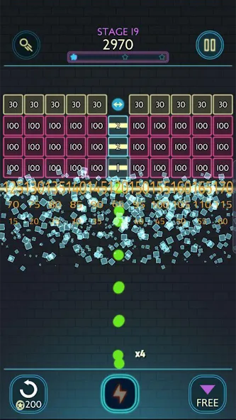 Neon bricks [МОД Бесконечные монеты] APK Android Screenshot 5