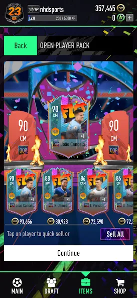NHDFUT 23 Draft & Packs [МОД Бесконечные монеты] APK Android Screenshot 2