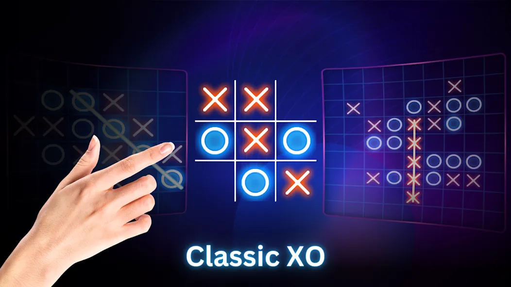 Tic Tac Toe 2 Player: XO Game (Тик Так Тоу 2 игрока) [МОД Бесконечные монеты] APK Android Screenshot 2