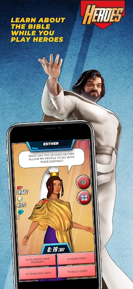 Bible Trivia Game: Heroes (Библейская игра викторина) [МОД Premium] APK Android Screenshot 2