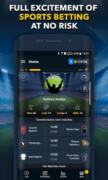 Sports Betting Game - BETUP [МОД Все открыто] APK Android Screenshot 2