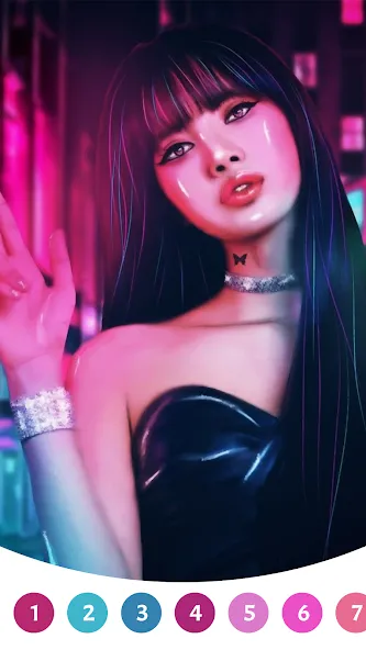 BlackPink Paint by Number (БлэкПинк Раскраска по номерам) [МОД Premium] APK Android Screenshot 1