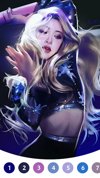 BlackPink Paint by Number (БлэкПинк Раскраска по номерам) [МОД Premium] APK Android Screenshot 3