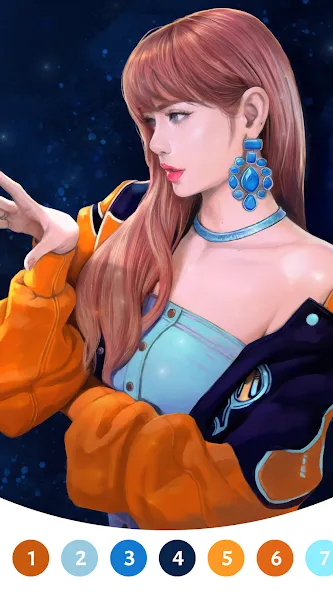 BlackPink Paint by Number (БлэкПинк Раскраска по номерам) [МОД Premium] APK Android Screenshot 4