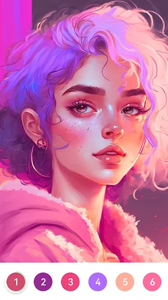 Girls Paint by Number Coloring (Девочки раскрашивают по номерам) [МОД Все открыто] APK Android Screenshot 1