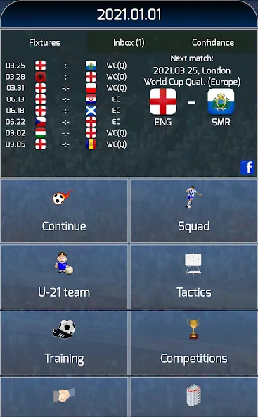 True Football National Manager (Тру Футбол Национальный Менеджер) [МОД Меню] APK Android Screenshot 1