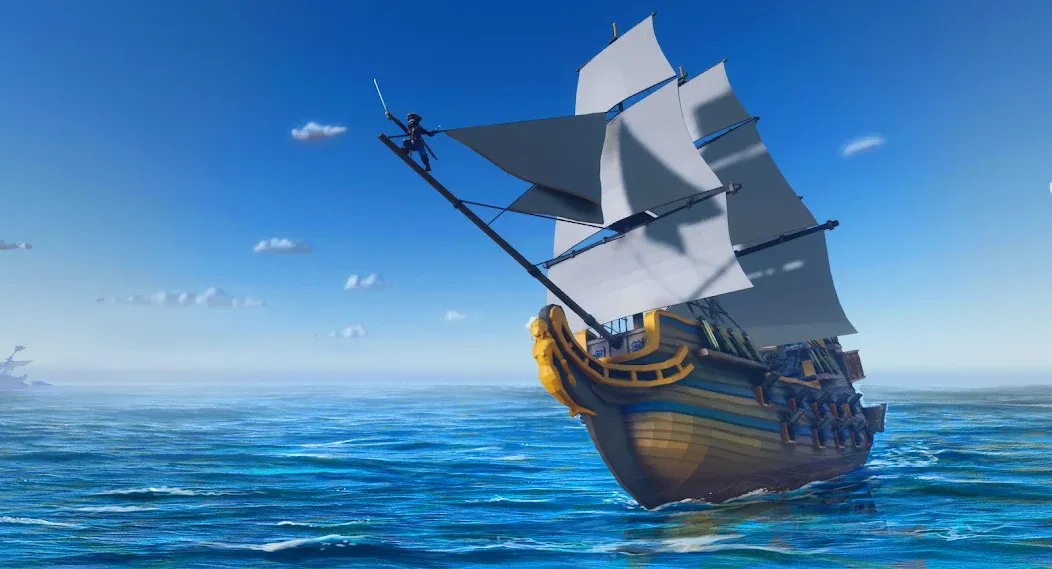 Pirate Polygon Caribbean Sea (Пиратская Полигон Карибское море) [МОД Premium] APK Android Screenshot 1