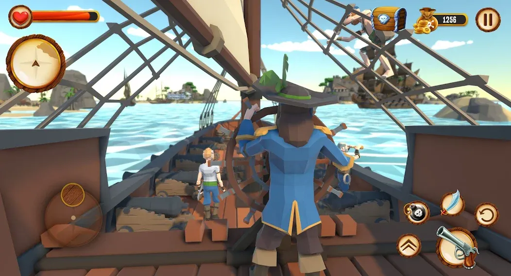Pirate Polygon Caribbean Sea (Пиратская Полигон Карибское море) [МОД Premium] APK Android Screenshot 2