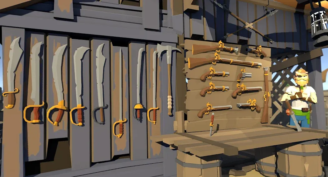 Pirate Polygon Caribbean Sea (Пиратская Полигон Карибское море) [МОД Premium] APK Android Screenshot 3