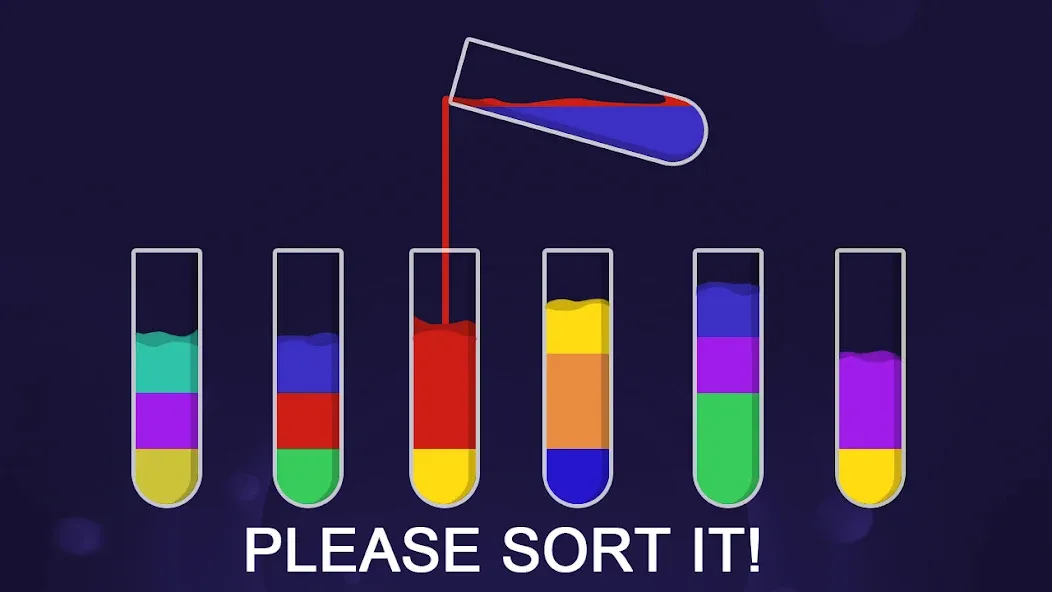 Color Sort Puzzle-Puzzle Game (Цветной головоломка сортировки) [МОД Mega Pack] APK Android Screenshot 1