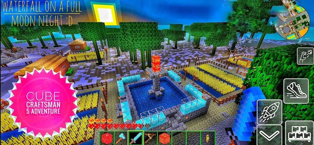 Cube Craftsman 5 Adventure (КубКрафт Приключение) [МОД Mega Pack] APK Android Screenshot 1