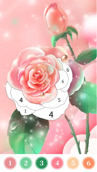 Rose Coloring Book Color Games [МОД Unlocked] APK Android Screenshot 1