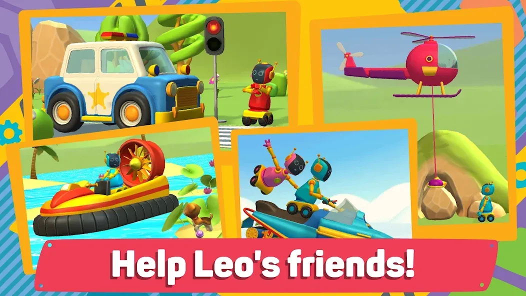 Leo 2: Puzzles & Cars for Kids [МОД Бесконечные монеты] APK Android Screenshot 2