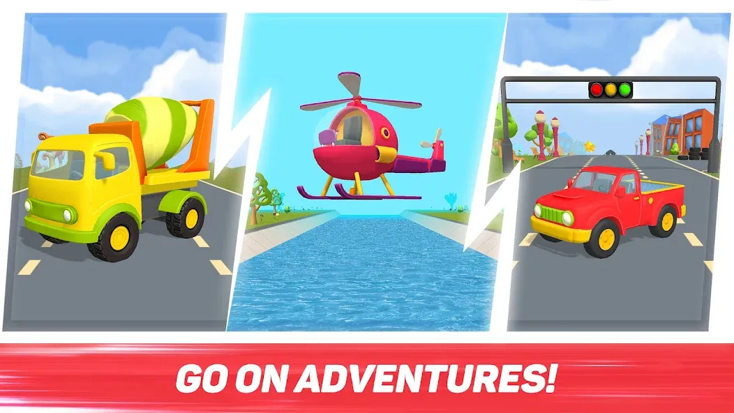 Leo Runner: car games for kids [МОД Mega Pack] APK Android Screenshot 4