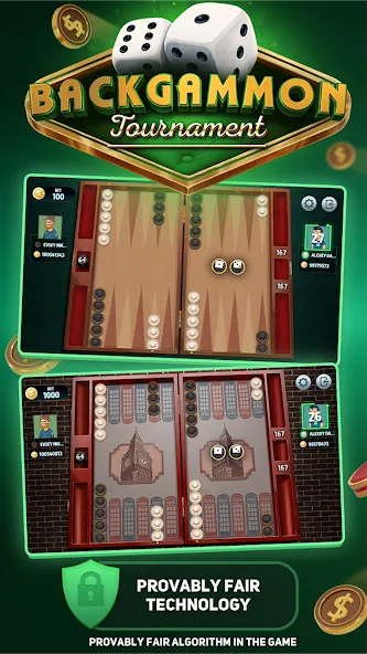 Backgammon Tournament [МОД Все открыто] APK Android Screenshot 1