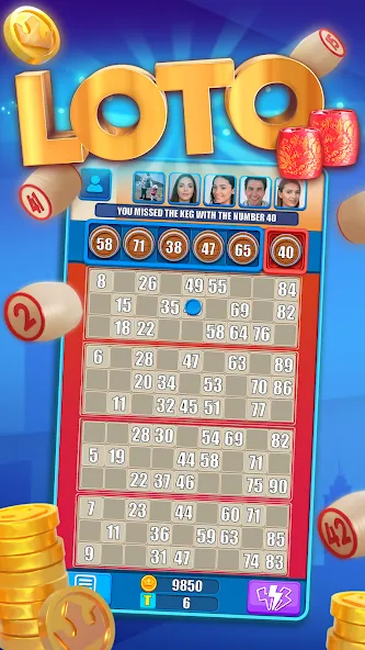 Russian Loto online [МОД Бесконечные монеты] APK Android Screenshot 1