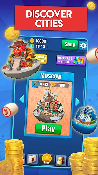 Russian Loto online [МОД Бесконечные монеты] APK Android Screenshot 3