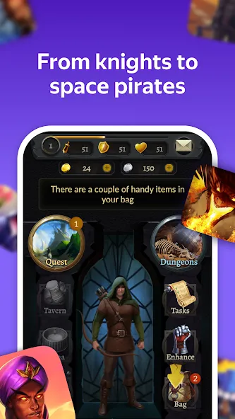 Yandex Games RPG and Role [МОД Много денег] APK Android Screenshot 1