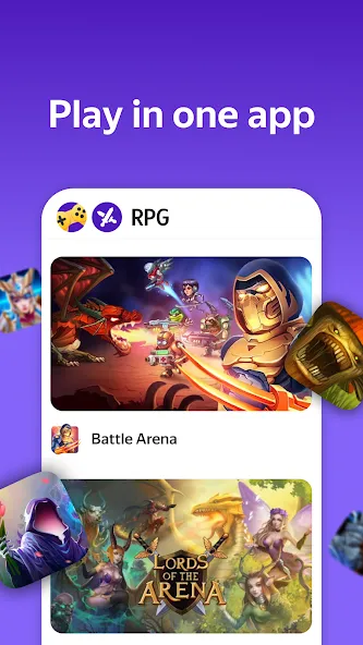 Yandex Games RPG and Role [МОД Много денег] APK Android Screenshot 2