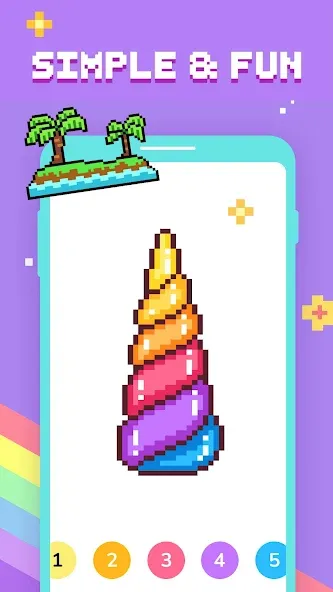 Paint by Number - Pixel Art [МОД Бесконечные монеты] APK Android Screenshot 2