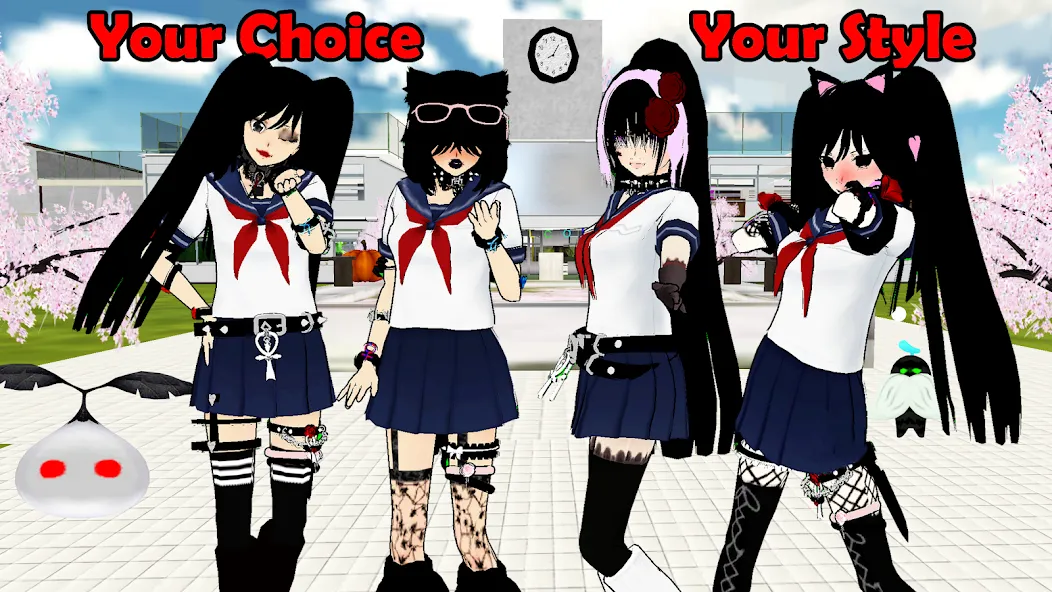 SchoolGirl AI 3D Anime Sandbox (Школьница  3D аниме песочница) [МОД Меню] APK Android Screenshot 1