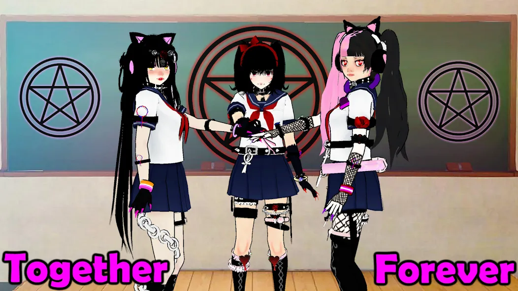 SchoolGirl AI 3D Anime Sandbox (Школьница  3D аниме песочница) [МОД Меню] APK Android Screenshot 2