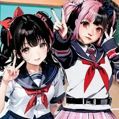 SchoolGirl AI 3D Anime Sandbox (Школьница  3D аниме песочница) [МОД Меню] APK Android
