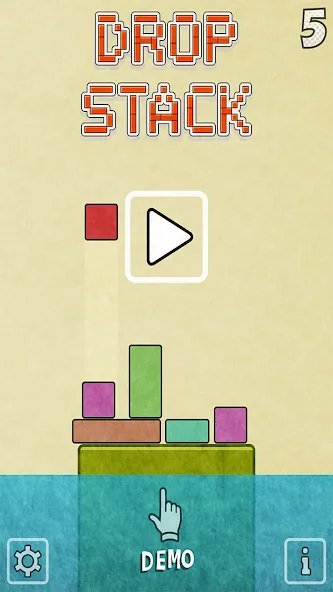 Drop Stack Block Stacking Game (Дроп Стэк блочная игра с укладкой блоков) [МОД Mega Pack] APK Android Screenshot 1