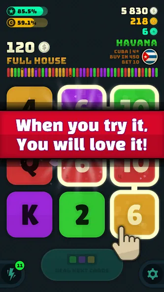 Merge Poker (Мердж Покер) [МОД Все открыто] APK Android Screenshot 2