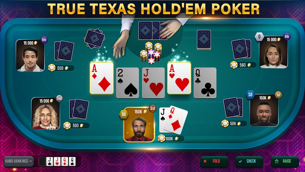 Poker Tour: Texas Holdem World (Покер Тур) [МОД Много денег] APK Android Screenshot 1