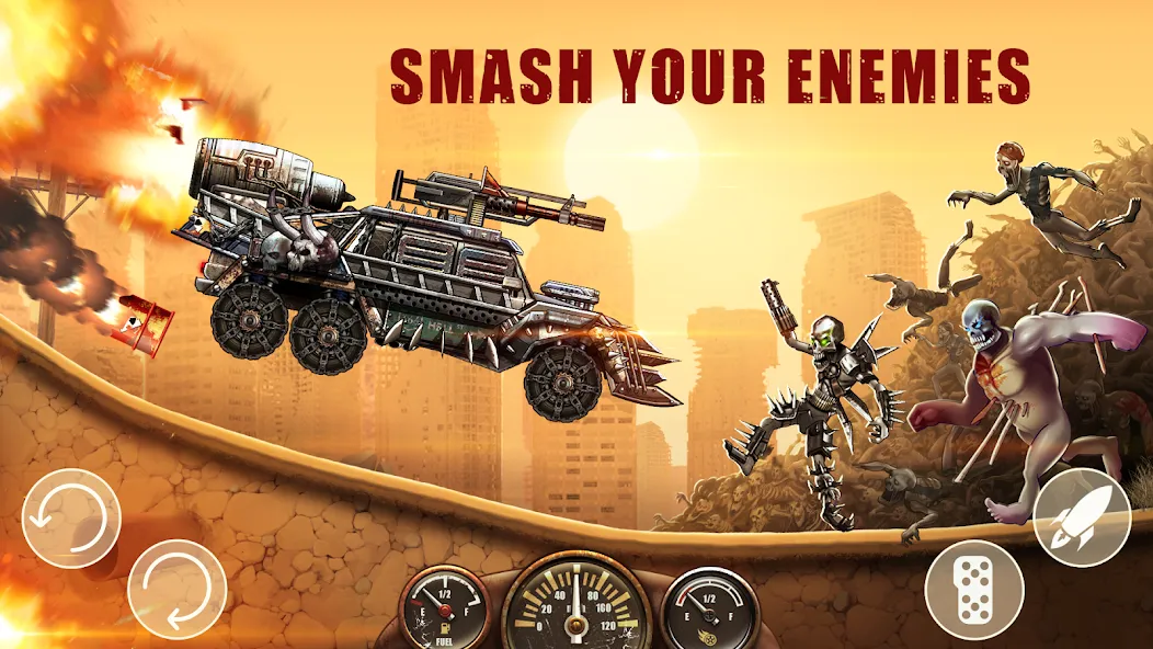 Zombie Hill Racing: Earn Climb (Зомби Хилл Рейсинг) [МОД Unlocked] APK Android Screenshot 3