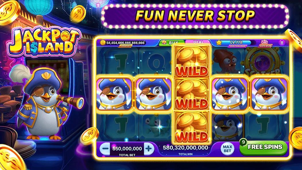 Jackpot Island - Slots Machine (Джекпот Айленд) [МОД Меню] APK Android Screenshot 4