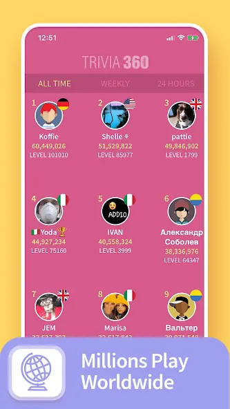 TRIVIA 360: Quiz Game (ТРИВИЯ 360) [МОД Mega Pack] APK Android Screenshot 4