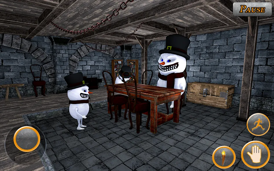Evil Scary Snowman  Games 3d (Ивил Скари Сноумэн Геймс 3д) [МОД Mega Pack] APK Android Screenshot 4