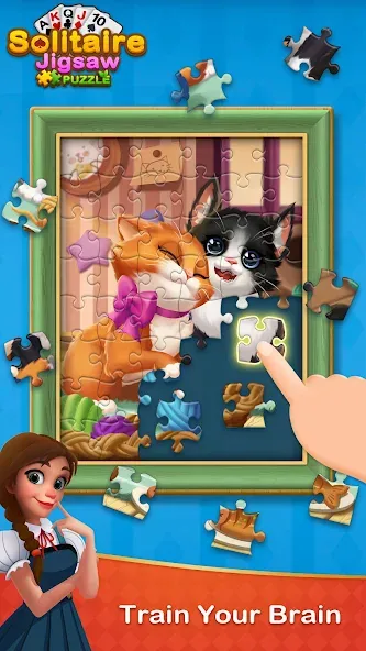 Solitaire Jigsaw Puzzle (Солитер Пазл) [МОД Все открыто] APK Android Screenshot 1