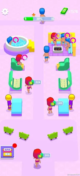 IDLE Spa Salon - 3D Arcade (Айдл Спа Салон) [МОД Много денег] APK Android Screenshot 1