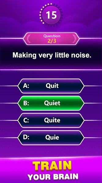 Spelling Quiz - Word Trivia (Спеллинг Квиз) [МОД Бесконечные монеты] APK Android Screenshot 2