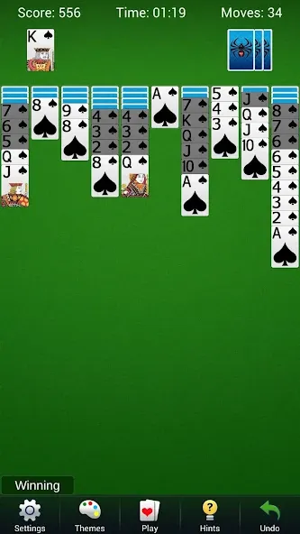 Spider Solitaire - Card Games [МОД Все открыто] APK Android Screenshot 1