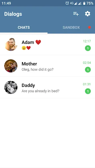 Fake Chat Messenger — TeleFake [МОД Mega Pack] APK Android Screenshot 1