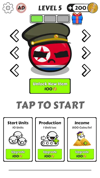 Country Balls Io: Battle Arena (Кантри Болс Ио) [МОД Бесконечные монеты] APK Android Screenshot 4