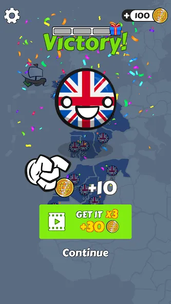 Country Balls: World War (Кантри Болс) [МОД Много денег] APK Android Screenshot 5