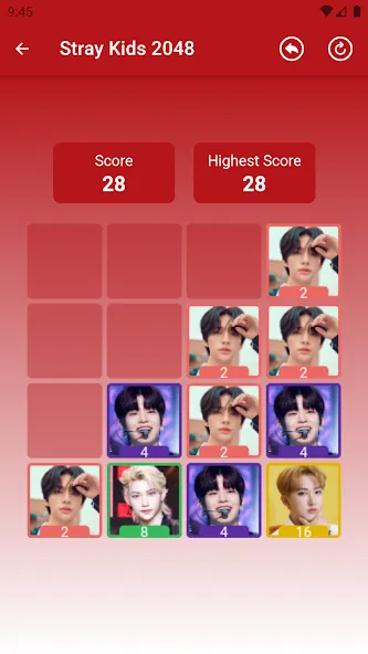 Stray Kids 2048 Game (Стрей Кидз 2048 игра) [МОД Mega Pack] APK Android Screenshot 4