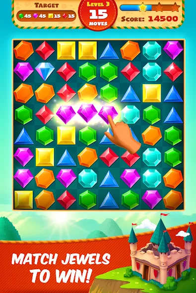 Jewel Empire : Quest & Match 3 [МОД Бесконечные монеты] APK Android Screenshot 1