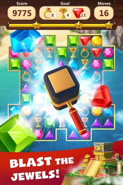 Jewels Planet - Match 3 Puzzle [МОД Меню] APK Android Screenshot 2